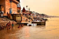 Varanasi, Ganges, Fluss, indien mit kindern
