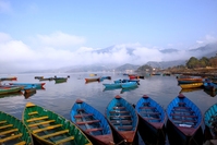 Phewa See mit Booten in Pokhara, Kathmandu