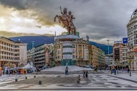 Skopje, MAzedonien, Statue