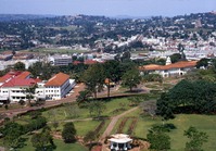 Die Hauptstadt Ugandas: Kampala.
