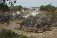 Fluss, Insel, Laos Reisen