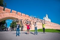 Baltikum Estland Laheema Fahrradfahrer