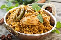 Indien Chicken Biryani Reisgericht mit Huhn