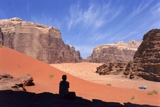 Wüste, Wadi Rum, Sand, Felsen, Rundreise Jordanien