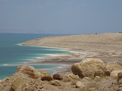 Ausblick auf das Ufer des Toten Meeres 