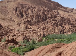 Dades-Schlucht, Felsen, Sand,Marokko, Dades-Tal 