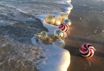 Weihnachten Strand Meer Christbaumkugel