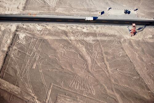 Blick auf die Nazca Linien in Peru 
