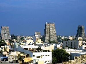 Tempeltürme in Madurai