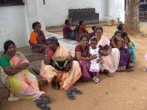 Frauen am Padmanabhapuram Palace bei Kovalam
