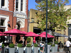 Straßencafé in Christchurch