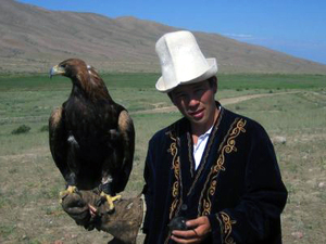 Kirgise mit Adler
