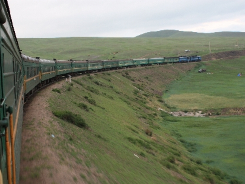 Das Leben an Bord von der Transsibirischen Eisenbahn
