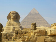 Gizeh, Sphinx, Pyramide, Cheops-Pyramide, Ägypten