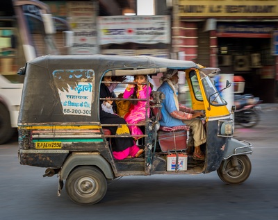 Indien lokaler Transport Rikscha