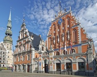 Baltikum Lettland Riga Petrikirche Schwarzhaeupterhaus