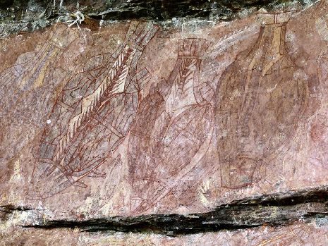 Aboriginal-Felsmalereien am Obiri Rock