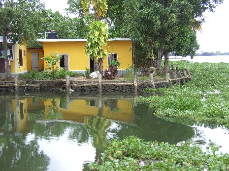 Wohnhaus in den Kerala Backwaters