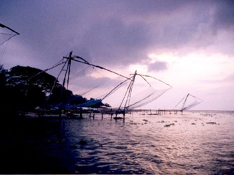 Chinesische Fischernetze in Cochin