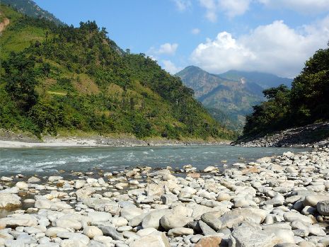 Trisuli-Fluss auf dem Weg nach Pokhara