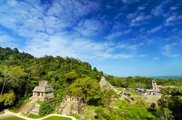 Ruinen von Palenque mitten im Dschungel