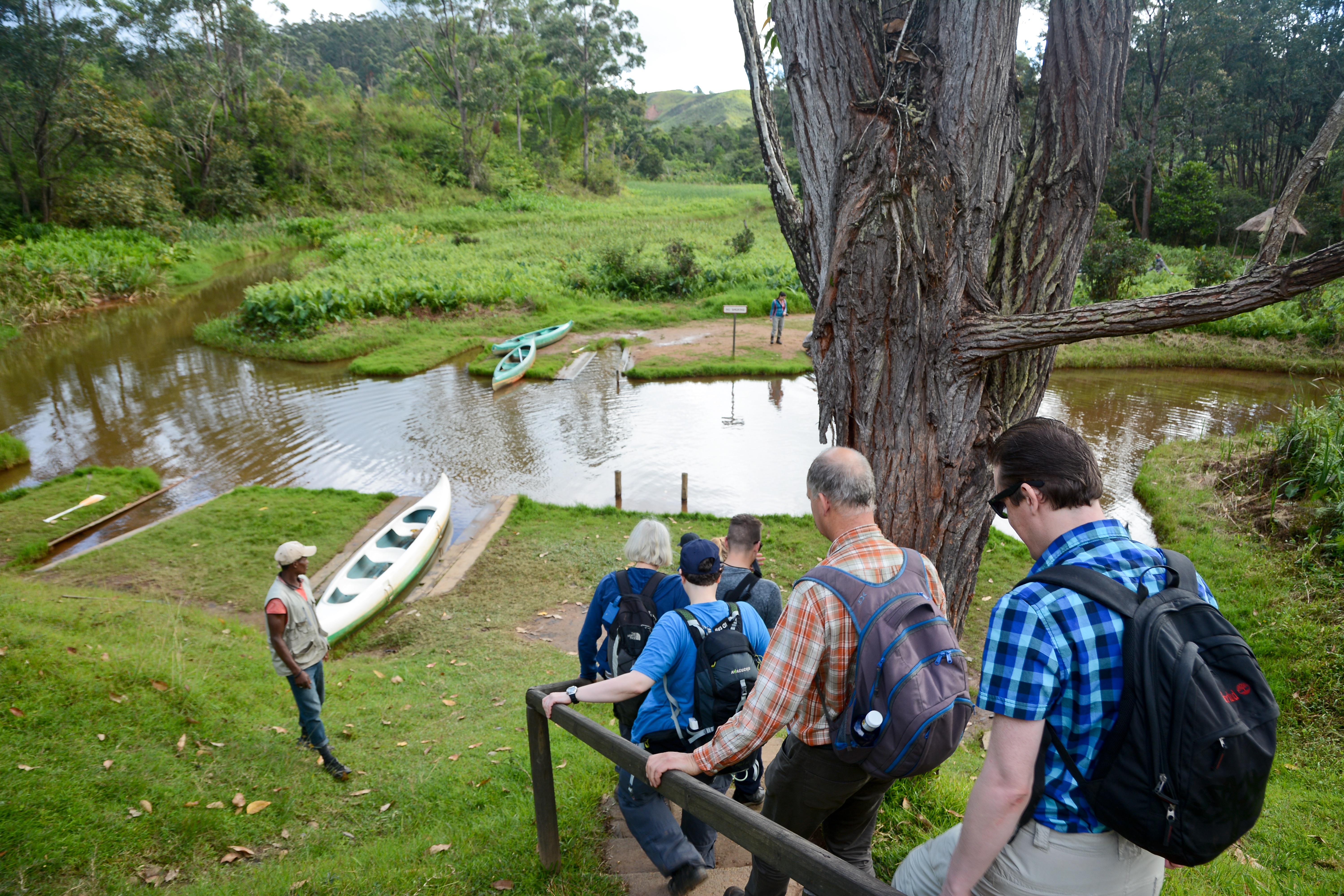 Madagaskar Fianarantsoa Einbaumboot Matsiatra Fluss